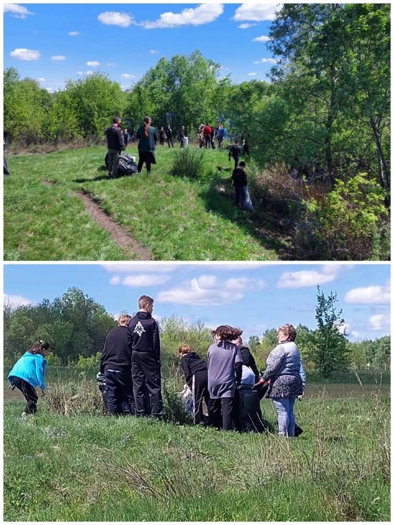 Вышли на юннатский субботник и навели порядок вместе.